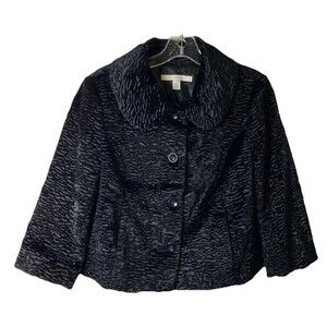 Allegory Womens - SMALL - True Black Faux Persian Lamb Vintage-Style Coat